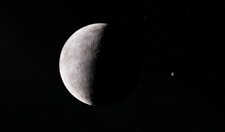 Moon scientific illustration - calm beautyful moon landscapeの写真素材