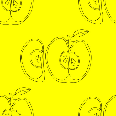 Seamless background with apples. Color pattern for invitation, web, postersのイラスト素材