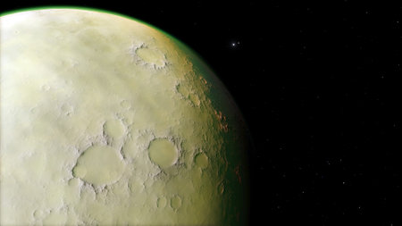 Image of fantastic planet Procedural generatet 3d picture