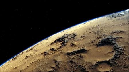 Image of fantastic planet Procedural generatet 3d pictureの写真素材