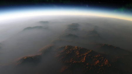 Image of fantastic planet Procedural generatet 3d picture