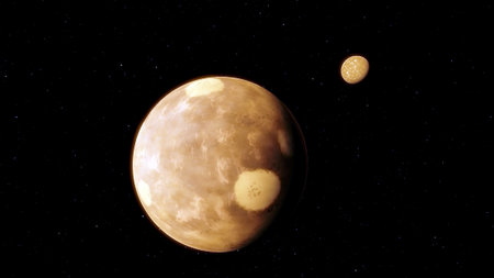 Image of fantastic planet Procedural generatet 3d picture