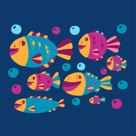 Flat hand drawn icons Beach and tropical vacation Doodle styleのイラスト素材