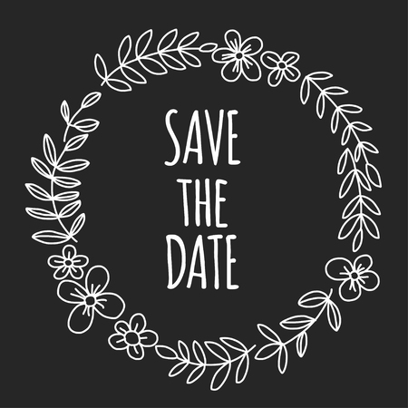 Vector pattern with flowers Hand drawn imagesのイラスト素材