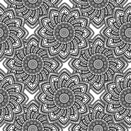 Decorative pattern for adult coloring book, wallpapers Hand drawn doodle imageの写真素材