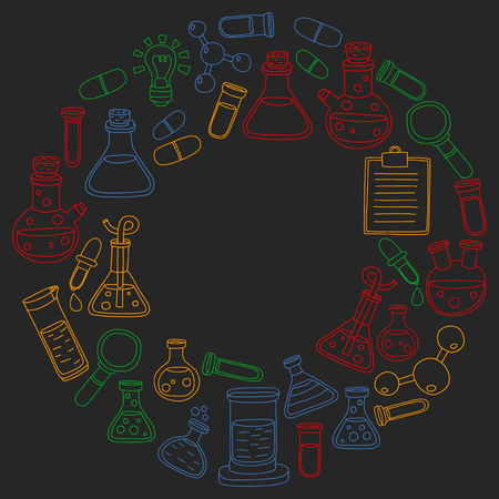 Vector set of chemistry, science iconsのイラスト素材
