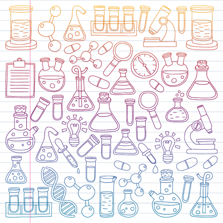 Vector set of chemistry, science iconsのイラスト素材