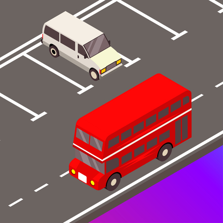 Vector trasportation illustration. Icons of transport. Travel design, isolated image of vehicle. Traffic and speed conceptのイラスト素材