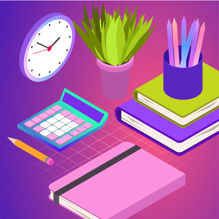 Vector illustration of office. Business icons. Communication between people. Work for company.のイラスト素材