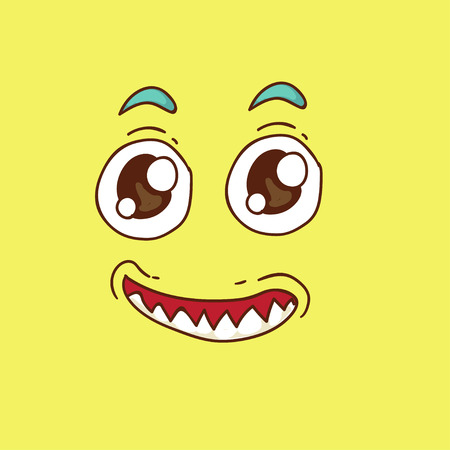 Cute Monsters. Cartoon aliens from space for kindergarten children.のイラスト素材