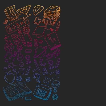 Back to school concept. Education, learning, open book, knowledge. Modern education template design.のイラスト素材