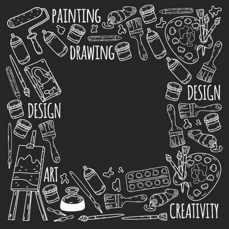 Creativity and imagination. Design college. Online education, internet school.のイラスト素材