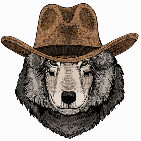 Vector portrait of wolf. Cool wild wolf. Animal head.