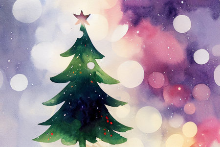 Christmas and winter is coming. Woodland landscape for winter and new year holidays. Holiday winter landscape. Christmas background.の写真素材