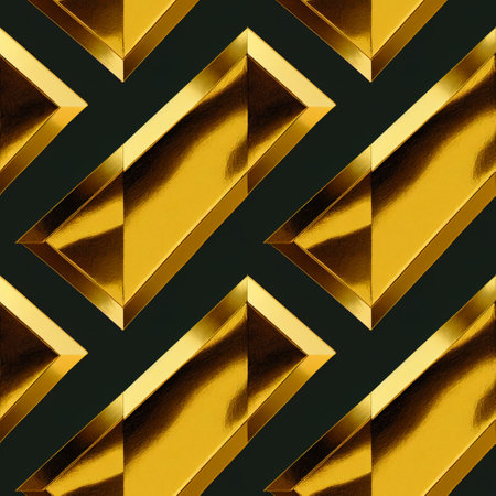 Gold seamless pattern. Gold abstract background. 3d renderの写真素材