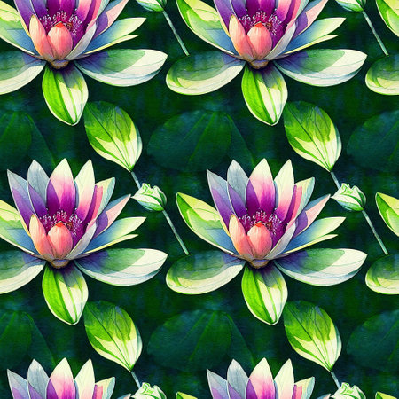 Pattern with tropical leaves. Seamless flower, floral pattern. Vintage hand drawn botanical illustration.の写真素材