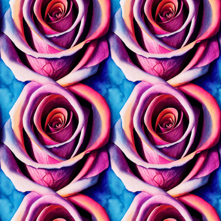 Roses flower seamless pattern. Modern design. Alcohol ink. Watercolor illustration.の写真素材