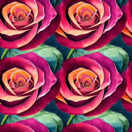 Roses flower seamless pattern. Modern design. Alcohol ink. Watercolor illustration.の写真素材