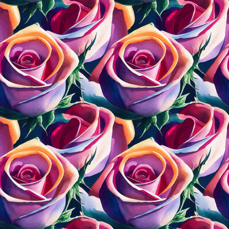 Roses flower seamless pattern. Modern design. Alcohol ink. Watercolor illustration.の写真素材