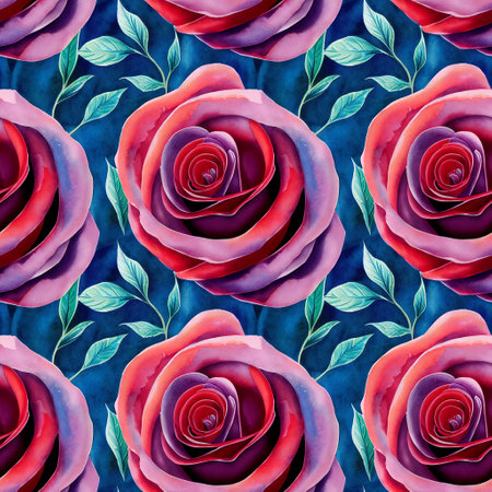 Roses flower seamless pattern. Modern design. Alcohol ink. Watercolor illustration.の写真素材