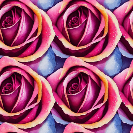 Roses flower seamless pattern. Modern design. Alcohol ink. Watercolor illustration.の写真素材