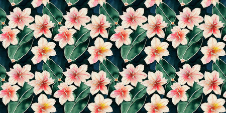 Roses flower seamless pattern. Modern design. Alcohol ink. Watercolor illustration.の写真素材