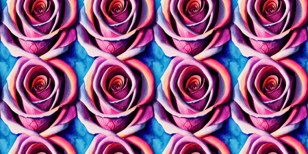 Roses flower seamless pattern. Modern design. Alcohol ink. Watercolor illustration.の写真素材