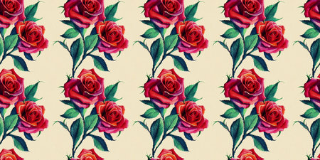 Roses flower seamless pattern. Modern design. Alcohol ink. Watercolor illustration.の写真素材