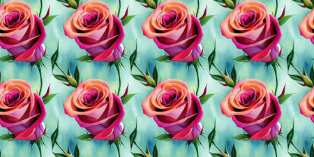 Roses flower seamless pattern. Modern design. Alcohol ink. Watercolor illustration.の写真素材