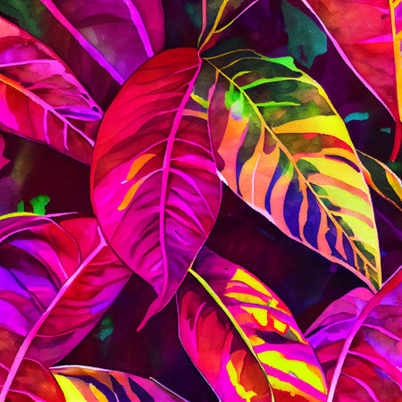 Tropical leaves collection. Jungle tropical backgroundsの写真素材