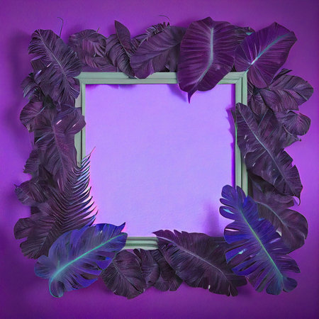 Tropical leaves collection. Jungle tropical backgroundsの写真素材