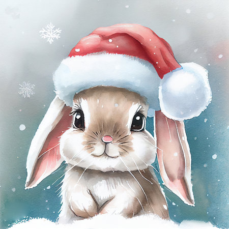 Cute bunny for children poster illustration. Easter rabbit.の写真素材