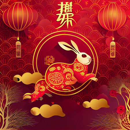 Cute bunny for children poster illustration. Easter rabbit.の写真素材
