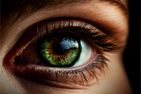 Colorful eye, Conceptual abstract picture of the eye. Oil painting in colorful colors. Conceptual abstract closeupの写真素材