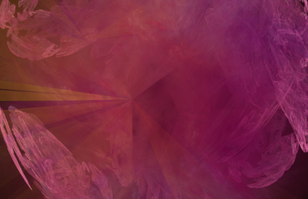 Red yellow abstract fractal circle backround or textureの写真素材