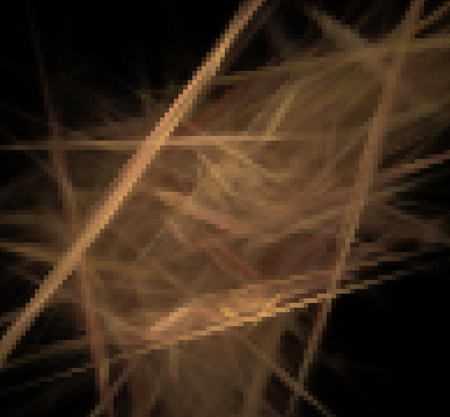 Abstract colorful orange and golden pixel fractal on black background. Fantasy fractal texture. Digital art. 3D rendering. Computer genenerated imageの写真素材