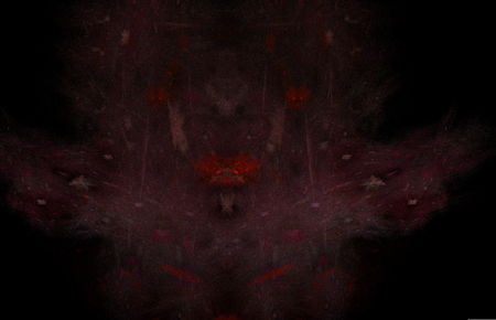 Red fractal glowing lines. Fantasy fractal texture. Digital art. 3D rendering. Computer generated...