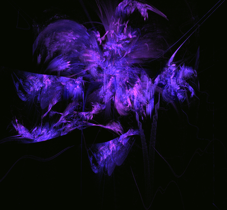 Purple fractal circle sphere. Fantasy fractal texture. Digital art. 3D rendering. Computer generated imageの写真素材