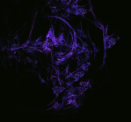 Purple fractal circle sphere. Fantasy fractal texture. Digital art. 3D rendering. Computer generated imageの写真素材