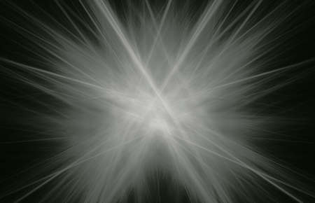 White fracatal lines on black background. Fantasy fractal texture. Digital art. 3D rendering. Computer generated image.の写真素材