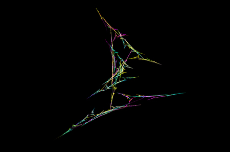 Watercolor green yellow lines pattern for decorative design. Summer wallpaper design. Wallpaper drawing.の写真素材