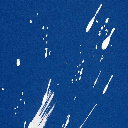 Ink abstract hand-drawn background with drops and splashes with the text place designの写真素材