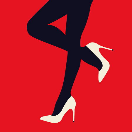 Bright shoes. Flat design style. Vector illustration.のイラスト素材