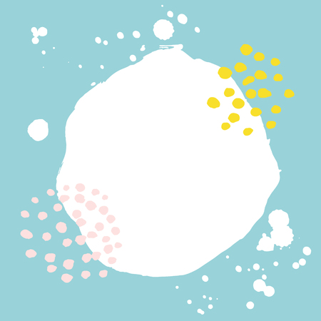 Vector bright frame with the text place. Drawing created in ink sketch handmade technique.のイラスト素材