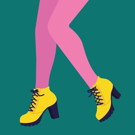 Bright shoes. Flat design style. Vector illustration.のイラスト素材