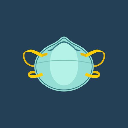 Vector isolated respiratory medical mask illustrationのイラスト素材