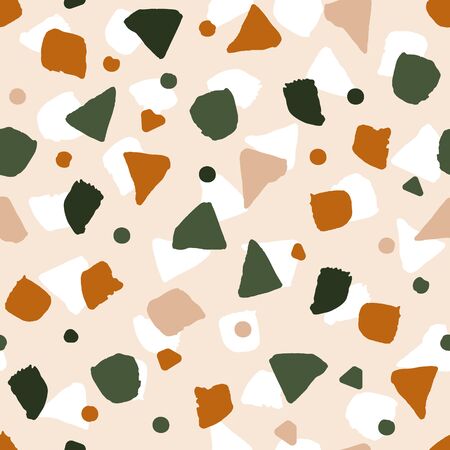 Vector colorful seamless pattern in boho styleのイラスト素材