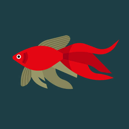 Vector illustration of isolated fish. Handdrawn design elementのイラスト素材