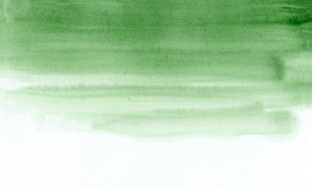 Bright painted green watercolor texture. Hand drawn backgroundの写真素材