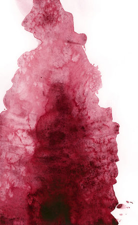 Bright painted red and burgundy watercolor texture. Hand drawn backgroundの写真素材